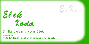 elek koda business card